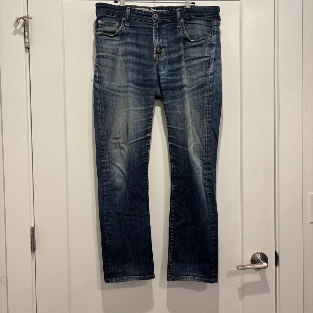 AG Adriano Goldschmied The Graduate Tailored Leg Jeans Mens 33x32 Blue 1174UDK